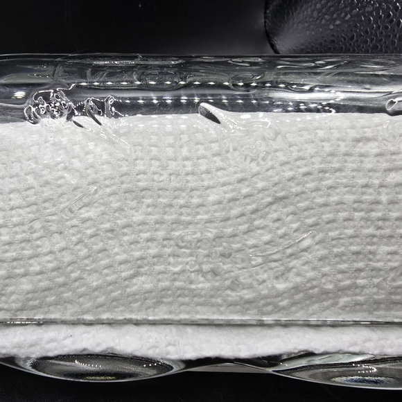 Vintage Anchor Hocking Covered Butter Dish Floral Clear Glass Scalloped Bottom - Picture 5 of 10